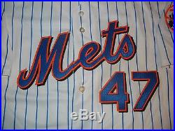 GAME ISSUED USED Majestic TOM GLAVINE NEW YORK METS NY 2004 Patch Jersey Braves