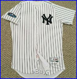 GRAY #55 size 44 2018 Yankees Game used jersey issued HOME POST SEASON MLB