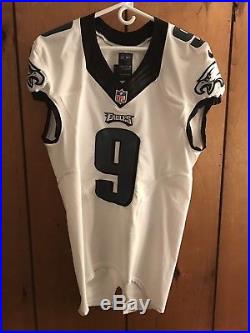 Game Cut/Team Issued Philadelphia Eagles Foles Nike Jersey #9 NFL Super Bowl