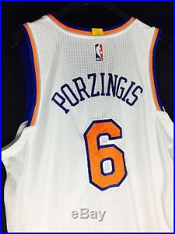 Game Issue Worn Porzingis Knicks 3XL +4 NBA Trikot Basketball Jersey