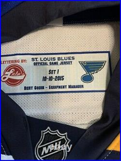 Game Issued Authentic Reebok St Louis Blues Fontaine Hockey Jersey White Away 54