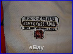 Game Issued Calgary Flames JS Giguere 1998 Game One Japan Jersey 58G Goalie