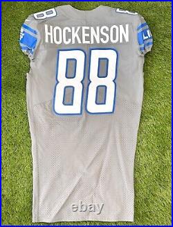 Game Issued Detroit Lions T. J. Hockenson Nike Vapor Elite NFL Football Jersey 42