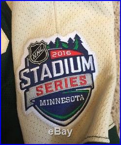 Game Issued Jason Zucker Minnesota Wild 2016 Stadium Series Jersey