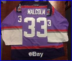 Game Issued Jeff Malcolm Hartford Wolf Pack Jersey
