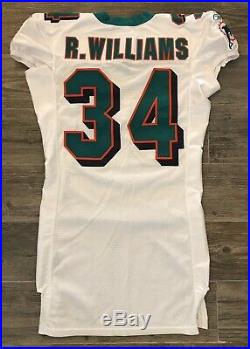 Game Issued Reebok Miami Dolphins 2005 Ricky Williams Jersey Sz 46