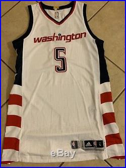 Game Issued Washington Wizards Markieff Morris Jersey Stars n Stripes Worn Sz L