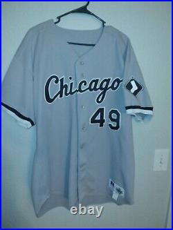 Game Issued Worn Russell Chicago White Sox Bob Melvin Road Jersey Size 50 MLB