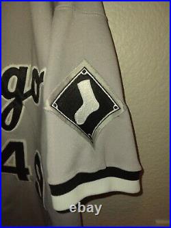 Game Issued Worn Russell Chicago White Sox Bob Melvin Road Jersey Size 50 MLB