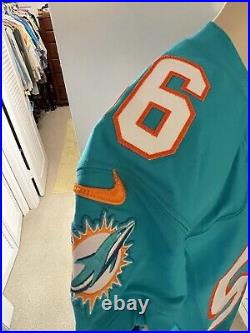 Game Used/Issued Aqua Nike Miami Dolphins Jersey Davon Godchaux #56 LSU