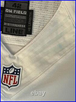 Game Used/Issued White Nike Miami Dolphins Jersey Kenyon Drake #32 Alabama