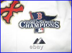 Game Worn/Issued Boston Red Sox 2013 World Series Champs Opening Day Jersey-Gold