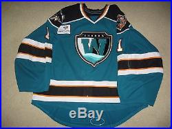 Game Worn/Issued Thomas Greiss Worcester Sharks Goalie Jersey-AHL, Islanders