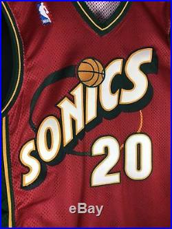 Game Worn Jersey Gary Payton SONICS NBA Basketball Jersey Pro Cut Issued KEMP