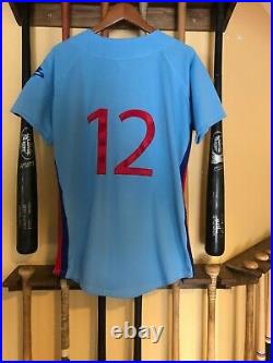 Game Worn/Used/Issued Vermont Expos Away Jersey #12