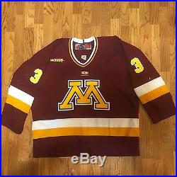 Game worn / Issued University of Minnesota Easton Hockey Jersey Golden Gophers 3