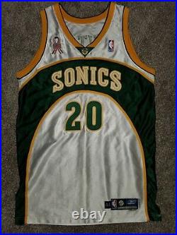 Gary Payton Seattle SuperSonics Game Issued Jersey Pro Cut 2001-02 9/11 Patch
