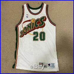 Gary Payton Seattle Supersonics Champion Jersey Game Issued Size 44 Length +2