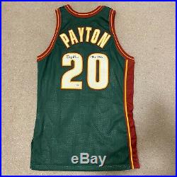 Gary Payton Seattle Supersonics Champion Jersey Game Issued Sz 42 L+2 All Star
