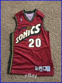 Gary Payton game Issued jersey Seattle Supersonics Pro Cut Signed Use For Game