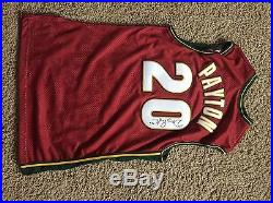 Gary Payton game Issued jersey Seattle Supersonics Pro Cut Signed Use For Game