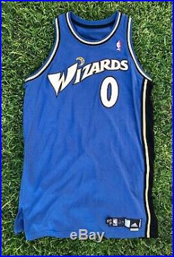 Gilbert Arenas Washington Wizards NBA Game Issue Away Adidas Jersey Agent 0 +4