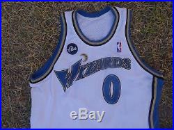 Gilbert Arenas Washington Wizards NBA Game Issue Home Adidas Jersey 0 Abe Patch