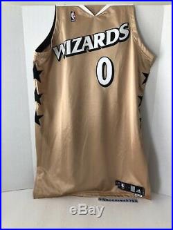 Gilbert Arenas game player issued pro cut Gold Wizards jersey size 50 +4