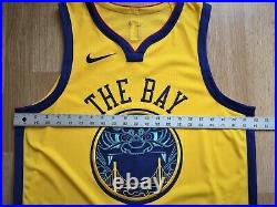 Golden State Warriors Nike team issued pro cut authentic game jersey 50+4 city