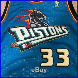 Grant Hill Detroit Pistons Champion Jersey Game Issued Size 48 Length +4 Pro Cut