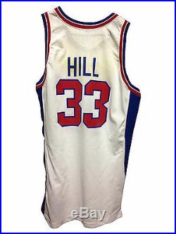 Grant Hill Detroit Pistons game used issued 1994-95 #33 Rookie Jersey +3 tagged