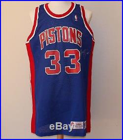Grant Hill ROOKIE 94/95 Team Issued Signed DETROIT PISTONS Jersey Game Used 48