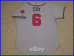 HOF Bobby Cox 2006 Atlanta Braves Game Used Jersey Issued Road Gray #6 MLB HOLO