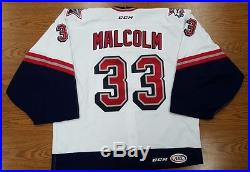 Hartford Wolf Pack Jeff Malcolm Game-Issued 2014-15 Throwback Jersey withCOA