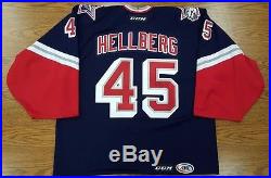 Hartford Wolf Pack Magnus Hellberg Game-Issued 2015-16 Throwback Jersey withCOA