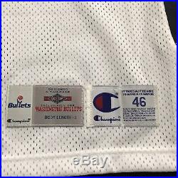Harvey Grant Game Worn Used Issued Champion Washington Bullets 96-97 Jersey