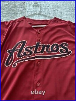 Houston Astros Matt Dominguez Game Issued worn BP Jersey #11