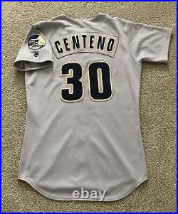 Houston Astros TBTC 2017 1999 Juan Centeno Game Used Team Issued Jersey Filthy