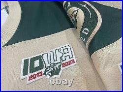 Iowa Wild Game Issued MIC Authentic Camo Military AHL Specialty Jersey 54