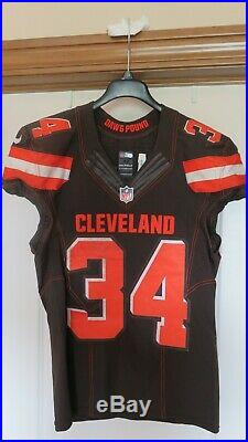 Isaiah Crowell Cleveland Browns 2015 Authentic Game Used Issued Jersey Fanatics