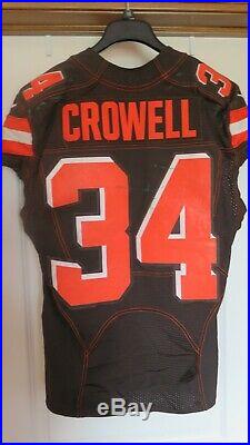 Isaiah Crowell Cleveland Browns 2015 Authentic Game Used Issued Jersey Fanatics