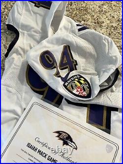 Isaiah Mack Game Issued Baltimore Ravens Jersey # 92 Legit 22/23 Season