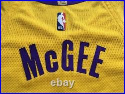 JAVALE MCGEE Los Angeles Lakers nike pro cut game issued jersey kobe authentic