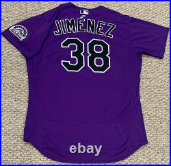 JIMENEZ size 48 2020 Colorado Rockies game used jersey Alt Purple issue NIKE MLB