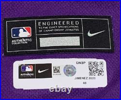 JIMENEZ size 48 2020 Colorado Rockies game used jersey Alt Purple issue NIKE MLB