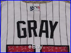 JON GRAY sz 48 #35 2018 Colorado Rockies July 4th GAME jersey issued MLB HOLO