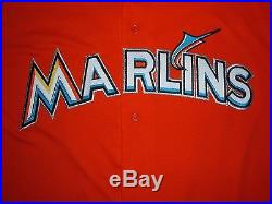 Jose Fernandez Miami Marlins 2014 Game Issued Un Worn Alternate Orange Jersey