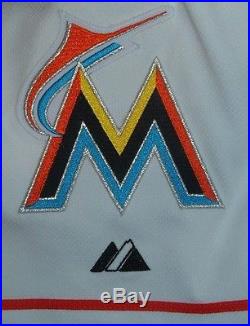Jose Fernandez Miami Marlins 2014 Game Team Issued Un Worn Used Home Jersey