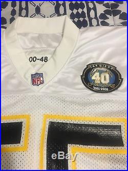JUNIOR SEAU San Diego Chargers Autographed Game Issued Jersey & Photo WithCOA
