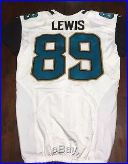 Jacksonville Jaguars NFL Marcedes Lewis Signed Game Issued/Used Jersey PSA/DNA